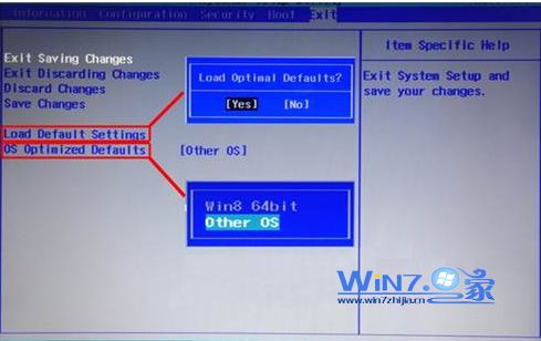 选择到”Load Default Setting“选项