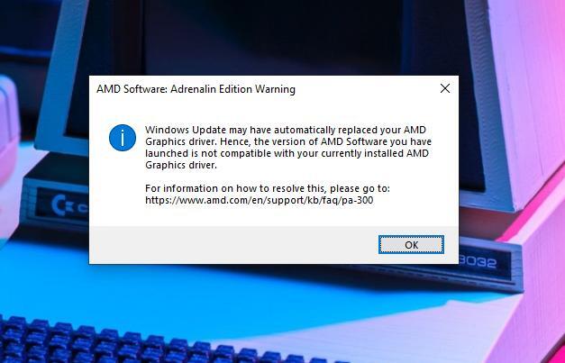 Win11更新自动安装旧版本AMD驱动，导致特定软件出现问题