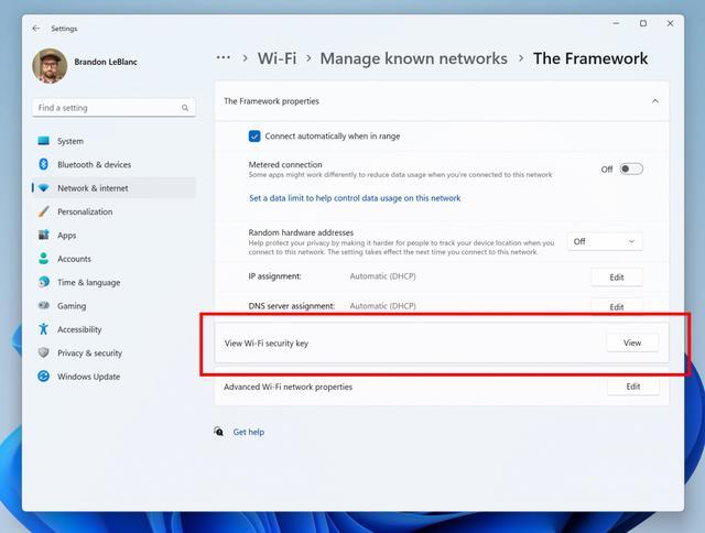 微软 Win11 预览版新特性，快速查看已保存的 Wi-Fi 密码