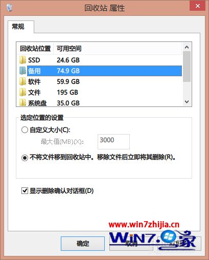 Win8系统下文件只能永久删除不放入回收站怎么办