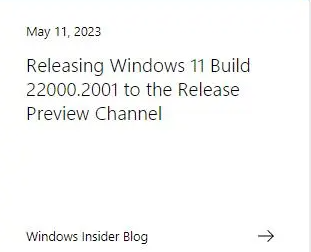 微软 Win11 Build 22000.2001 Release 预览版发布(附更新内容)