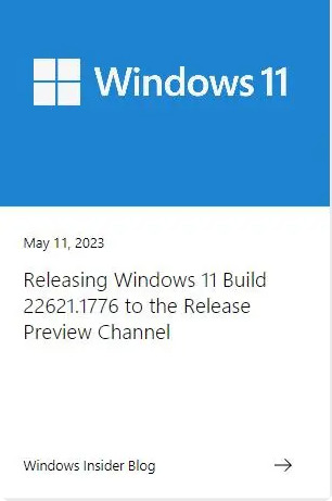 微软 Win11 Build 22621.1776 Release 预览版发布(附更新内容)