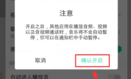 qq音乐怎么设置不被其他应用中断2023 qq音乐怎么设置中断自动重连功能