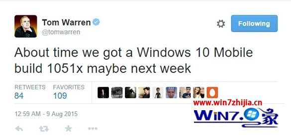 微软将推出Win10 Mobile预览版最新1051x  预计本周推送