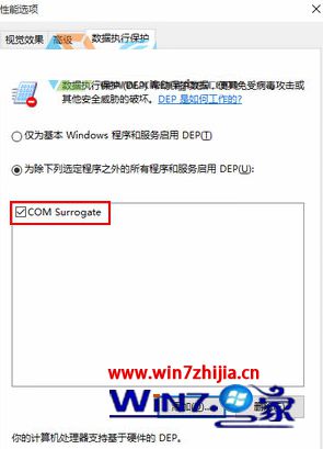 “COM Surrogate”选项已经添加到了列表中